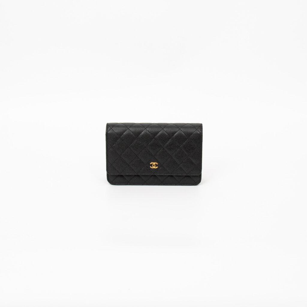 Chanel Wallet on Chain Tasche Caviar Schwarz Mit Goldener Hardware 2016–2017 23029569
