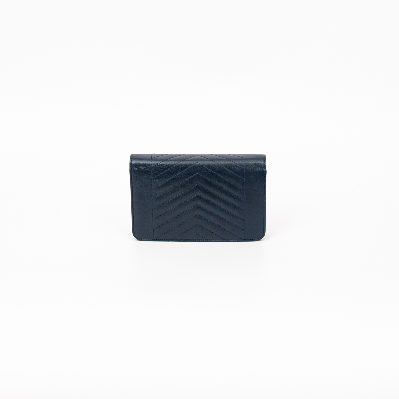 Chanel Tasche Wallet on Chain Chevron Blau Mit Goldener Hardware 2017–2018 24641166 – Bild 4