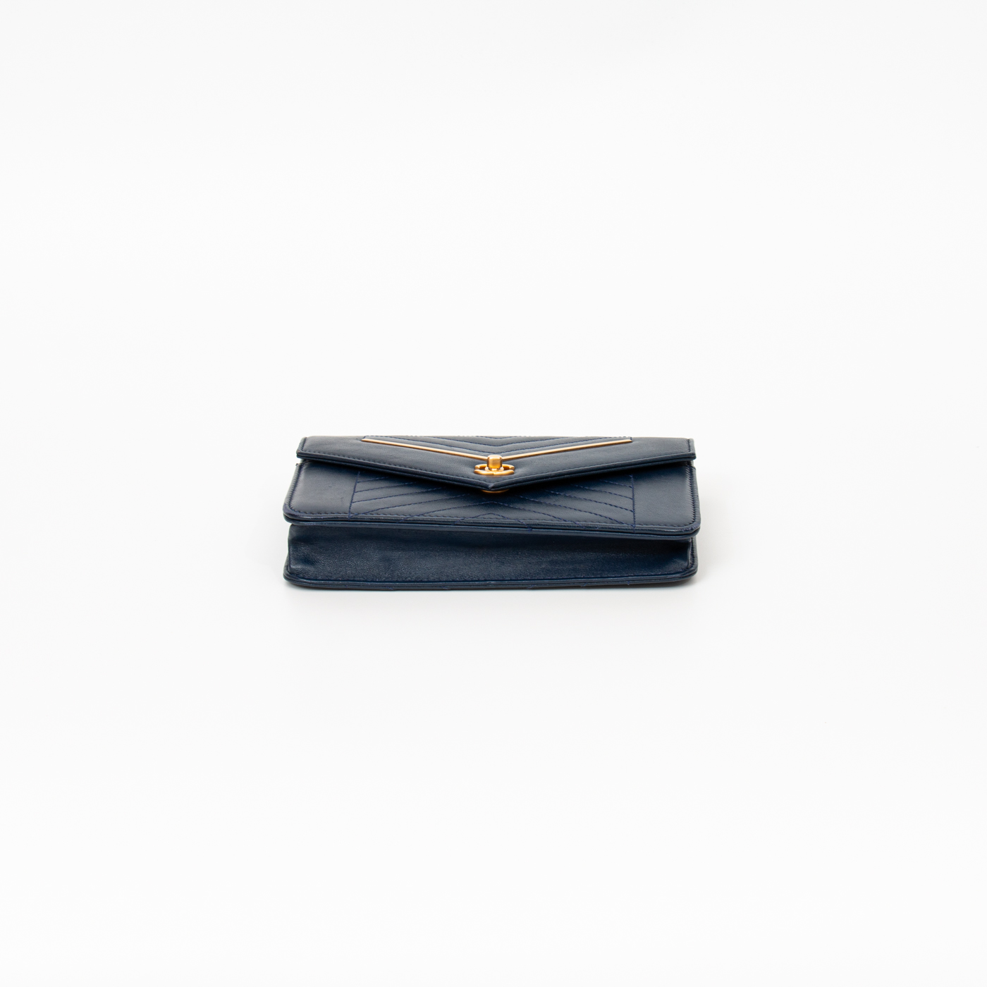Chanel Tasche Wallet on Chain Chevron Blau Mit Goldener Hardware 2017–2018 24641166 – Bild 5