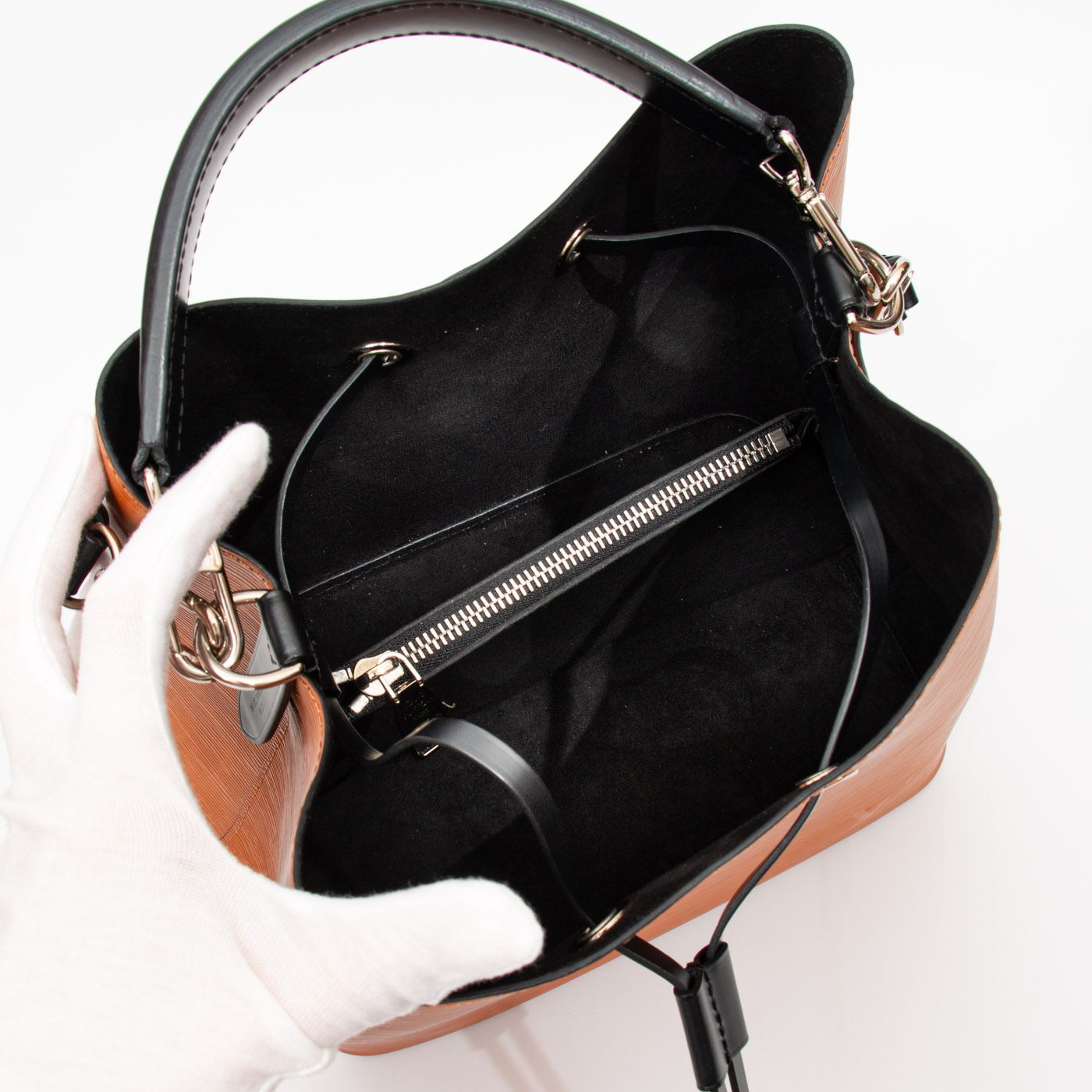 Louis Vuitton NéoNoé MM Cipango Epi Leather Bag Orange – Image 9