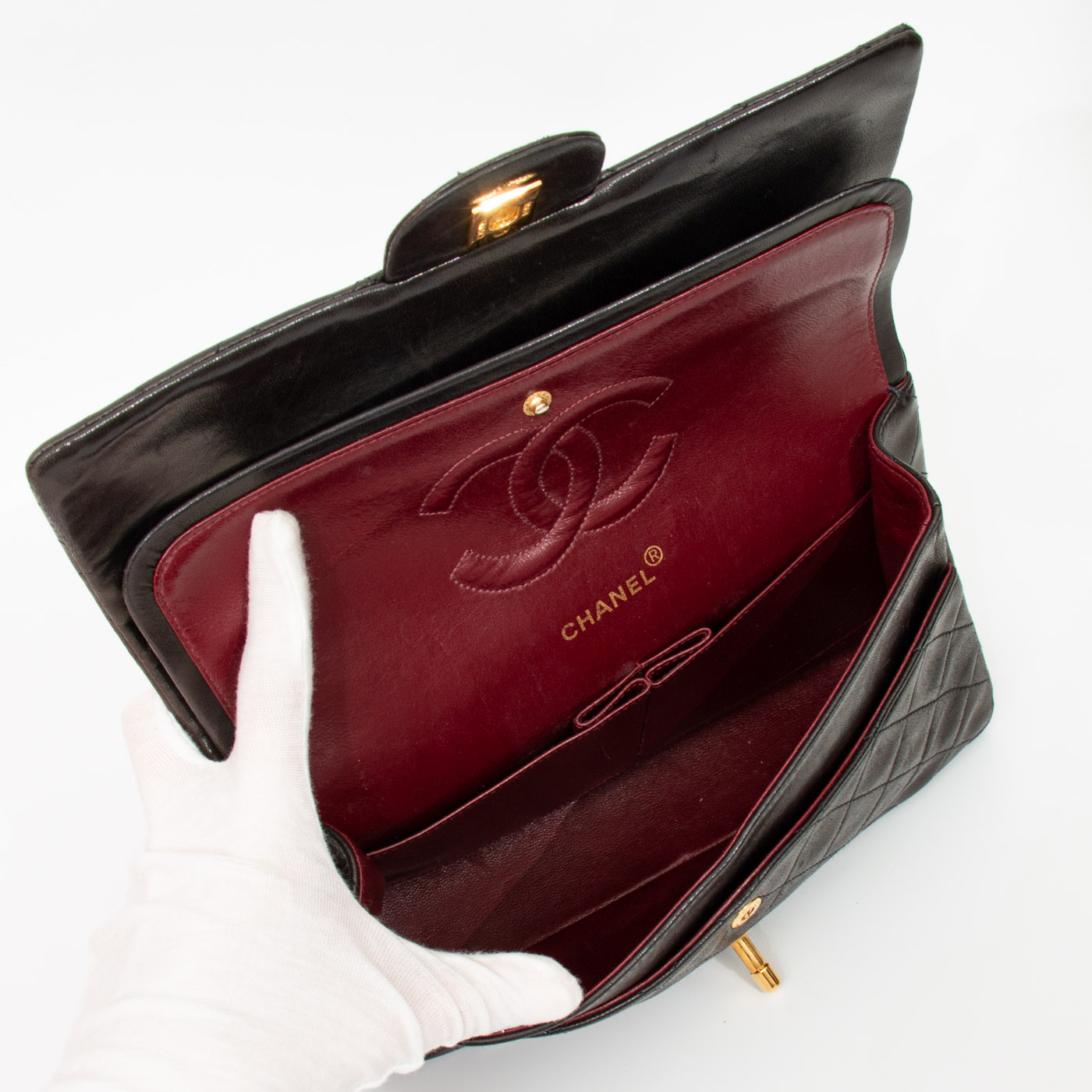 Chanel Handtasche Timeless Double Flap Medium 1991–1994 2765135 – Bild 11
