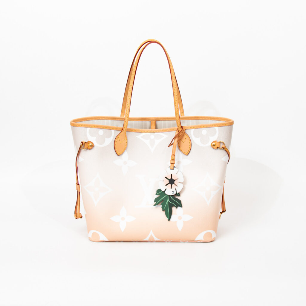 Louis Vuitton Neverfull MM Pool Brume Rosé Grau Neu