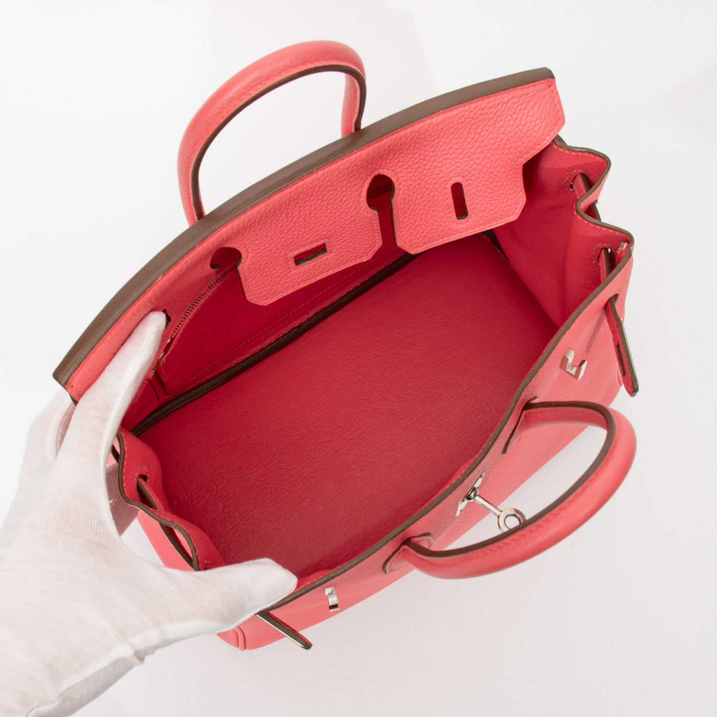 Hermès Birkin 25 Togo Rose Lipstick Tasche 2013 – Bild 12