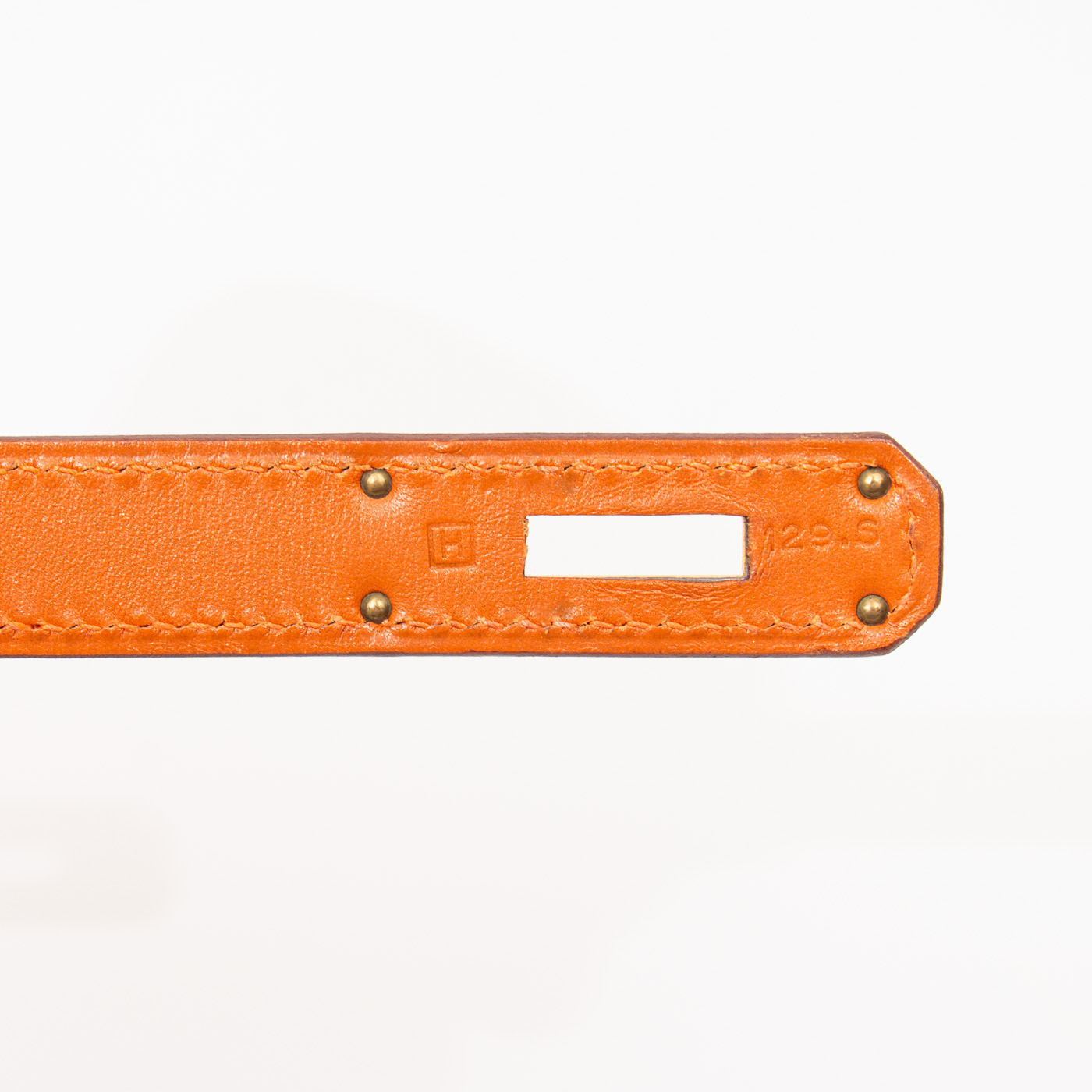 Bolso Hermès Kelly 32, piel de becerro, naranja con herrajes dorados, 2004 – Imagen 11