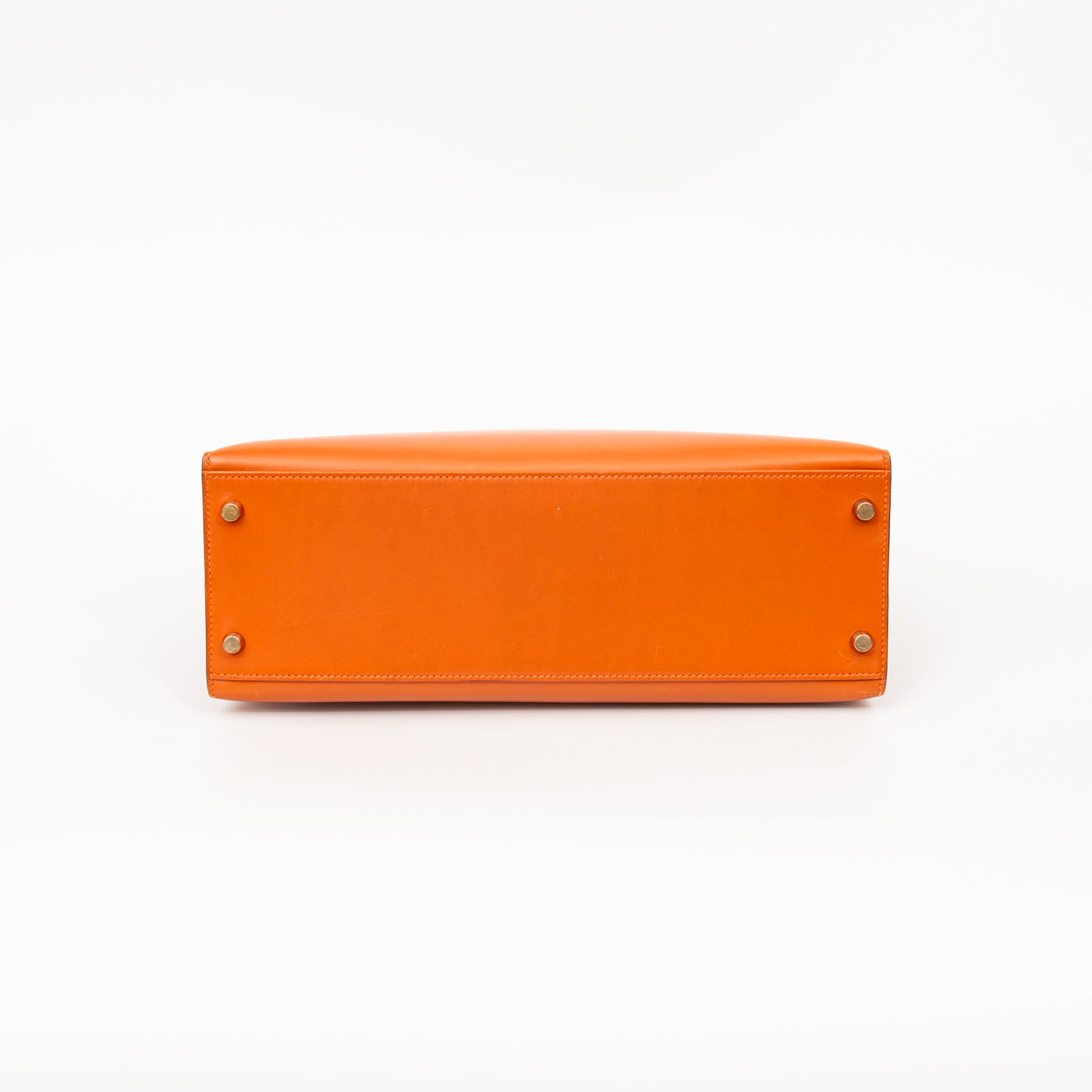 Bolso Hermès Kelly 32 de piel Boxcalf naranja con herrajes dorados, 2004 – Imagen 5