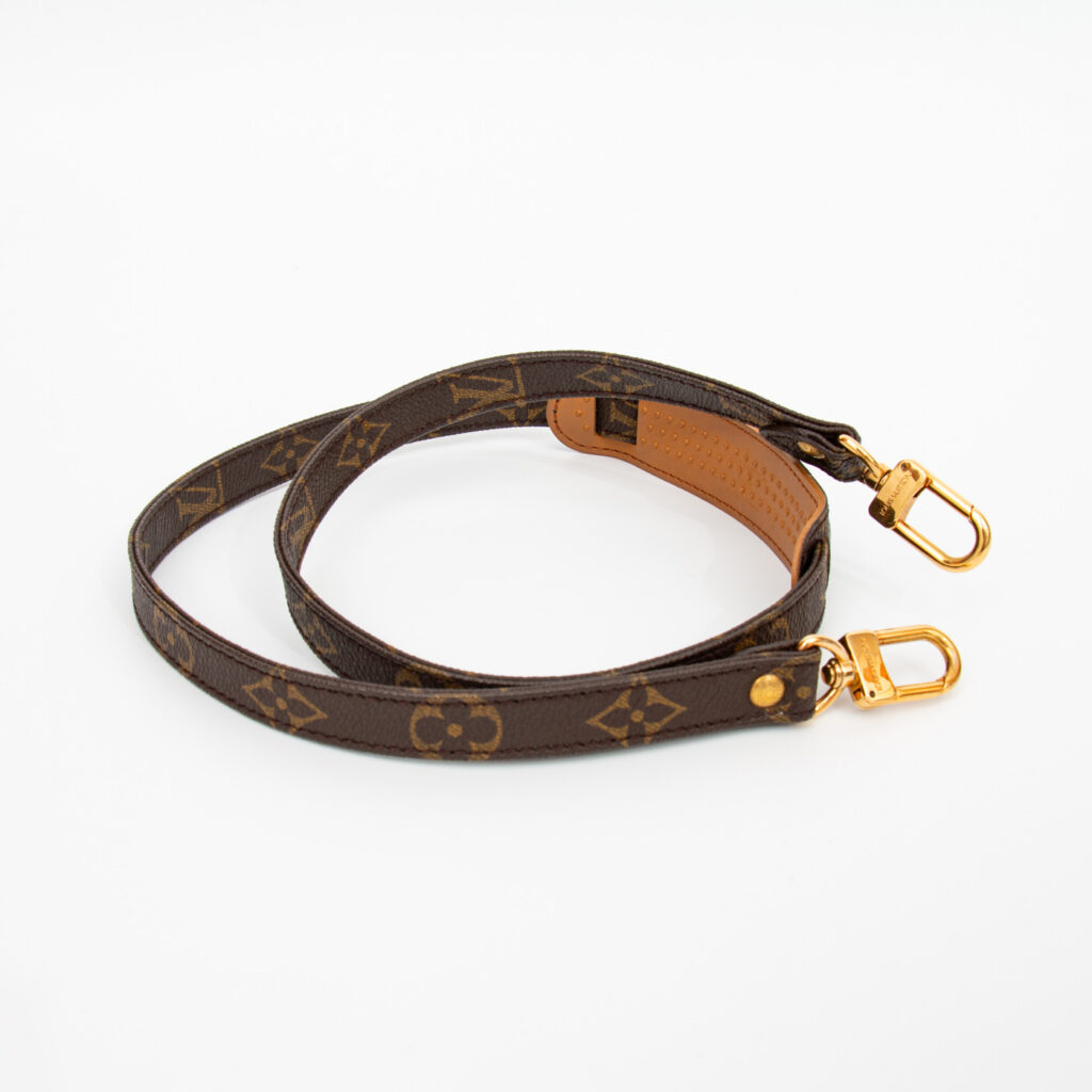 Louis Vuitton Schulterriemen Canvas Braun mit goldener Hardware