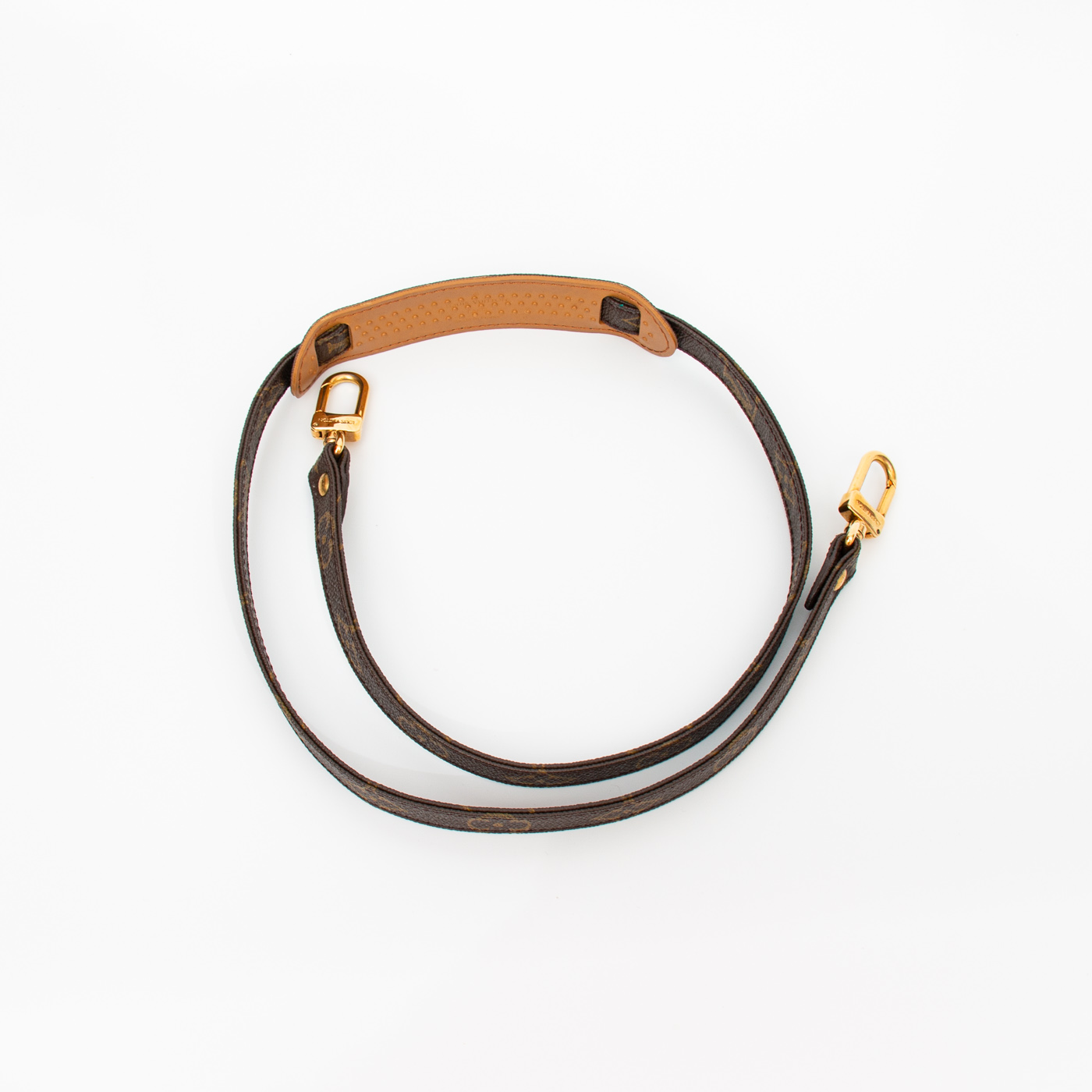 Bandoulière Louis Vuitton en toile marron avec finitions dorées – Image 2