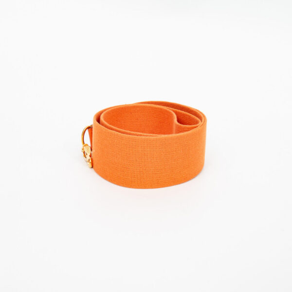 Hermès bandoulière Sangle Cavale Cuir Swift Orange 109 cm