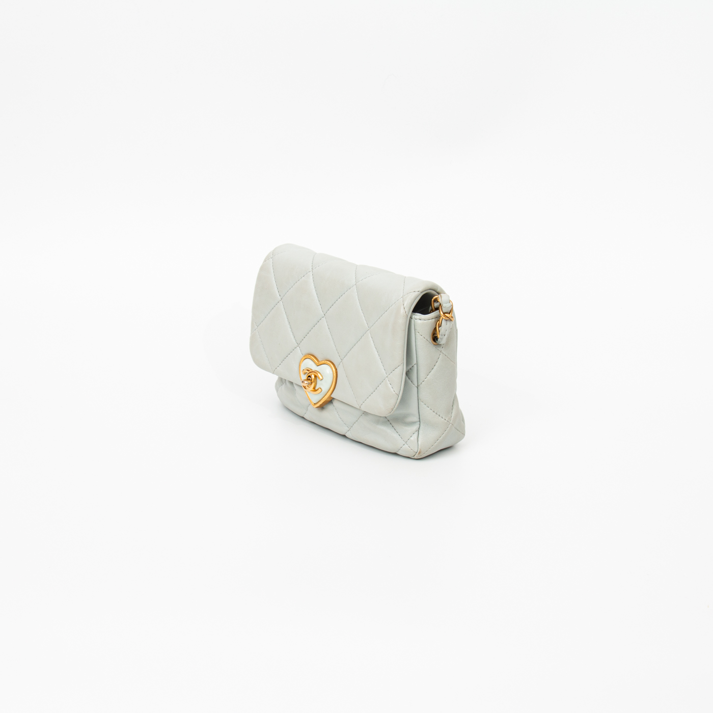 Sac à main Chanel Mini Square à rabat simple, bleu avec finitions dorées, 2021 HC9KJ7H9 – Image 2