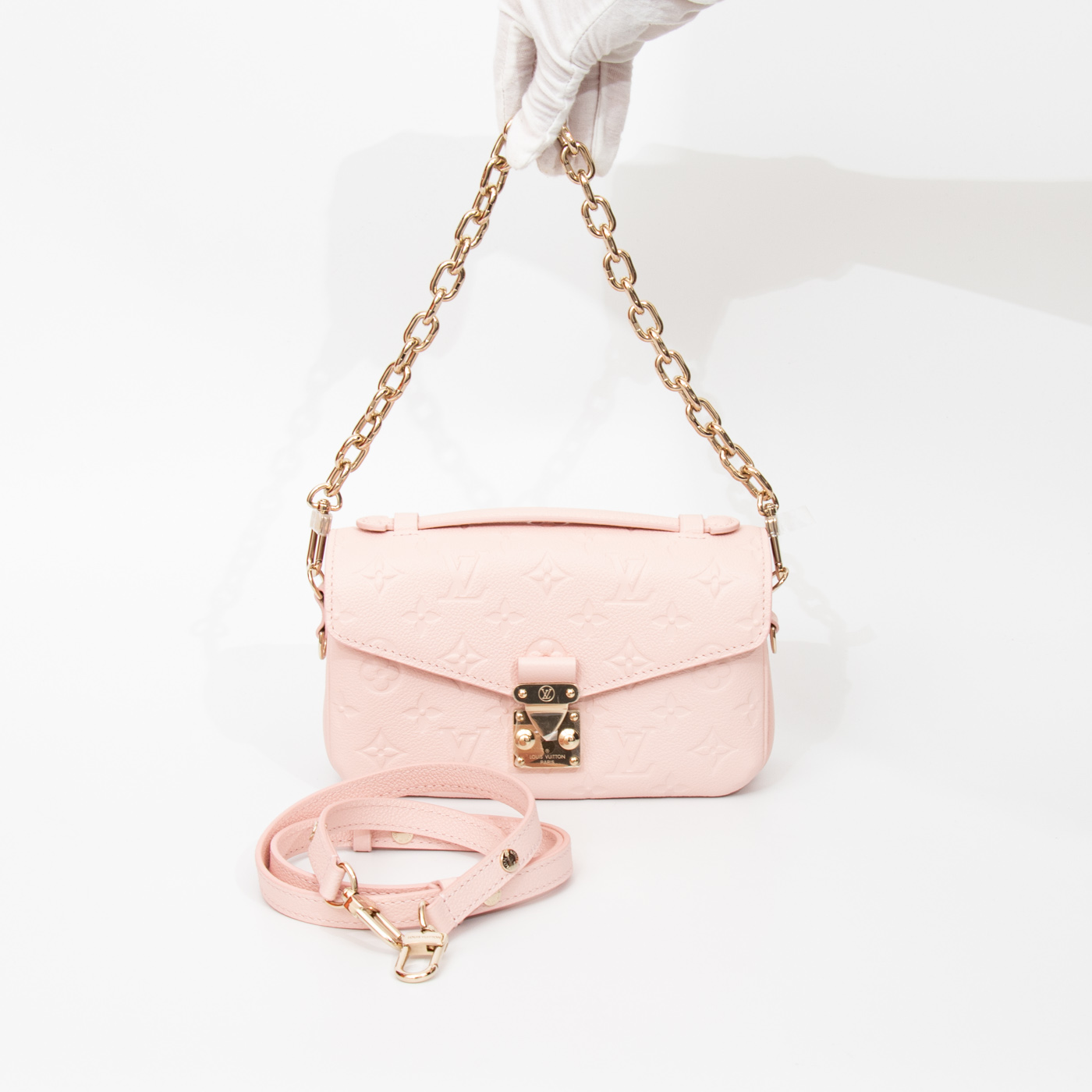 Louis Vuitton Metis East West Monogram Empreinte Cuir en Rose – Image 6