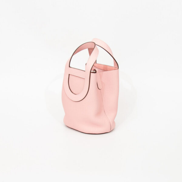 Hermès Loop 18 Clemence Leder Tasche Rosa