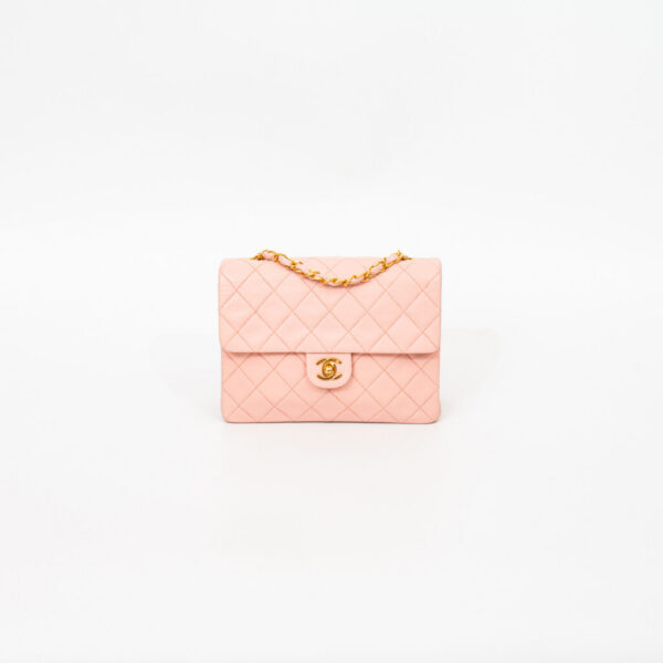 Chanel Handtasche Single Flap Single Chain Lammleder Vintage Rosa 1991–1994 2340719