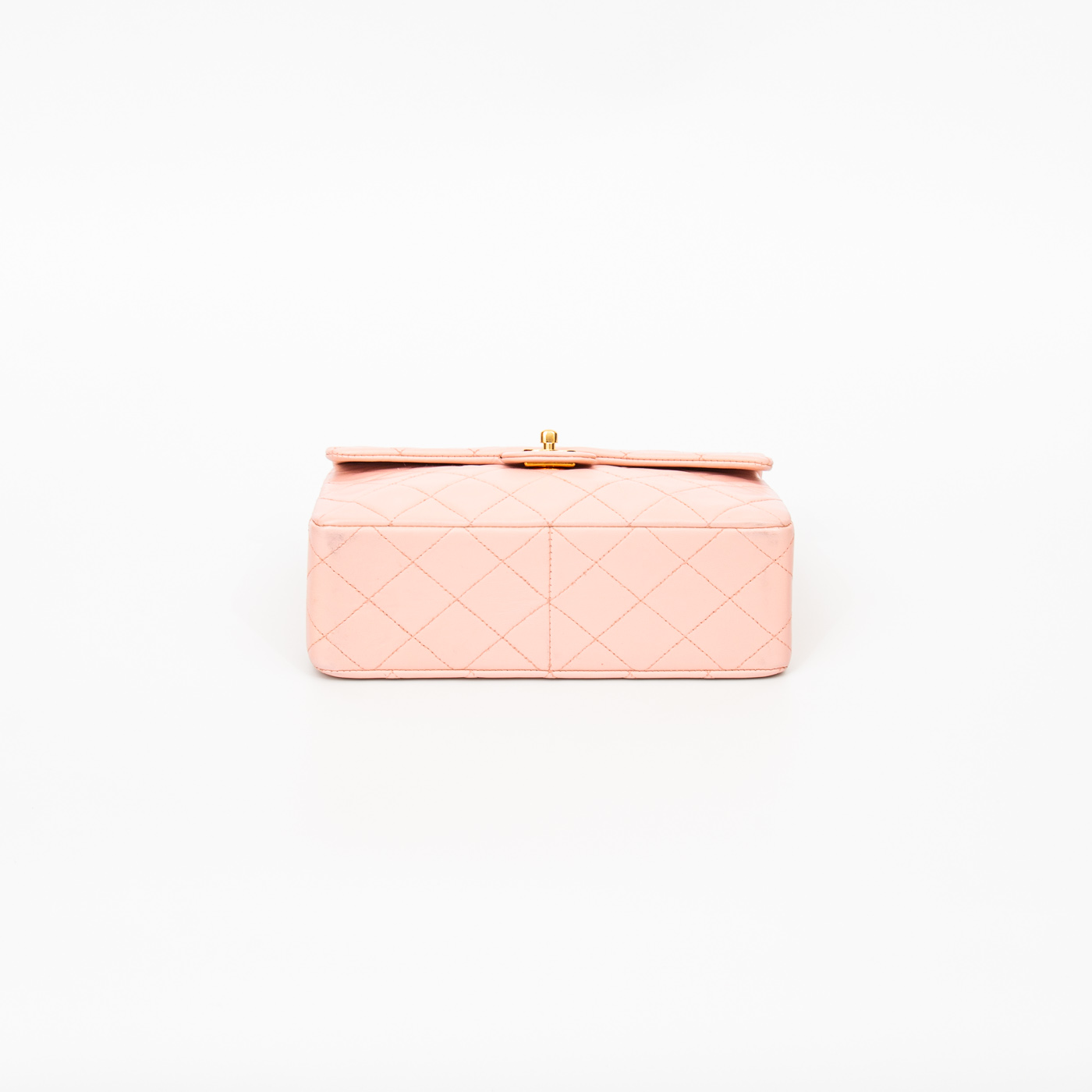 Sac à main Chanel à rabat simple et chaîne simple, en cuir d'agneau rose vintage, 1991-1994, référence 2340719 – Image 5