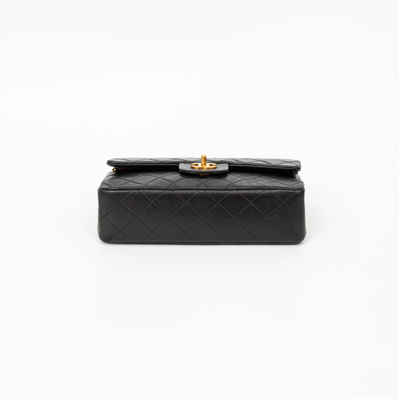 Chanel Tasche Timeless Double Flap Small Schwarz Mit Goldener Hardware 1991–1994 2266472 – Bild 5