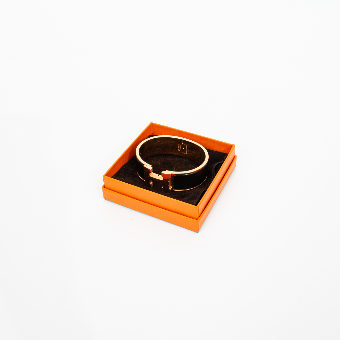 Bracelet Hermès Clic Clac H Noir Or PM