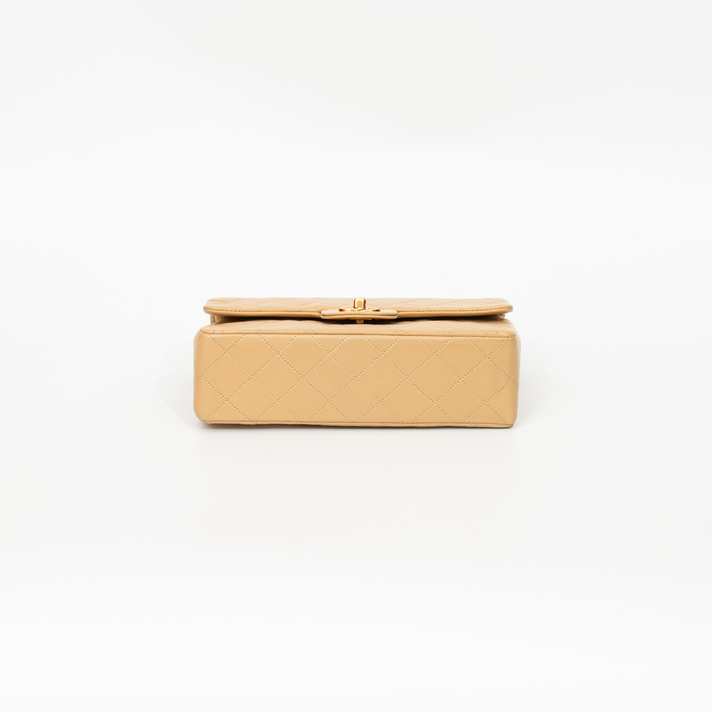 Chanel Tasche Timeless Small Lambskin Double Flap Beige 375627 – Bild 5