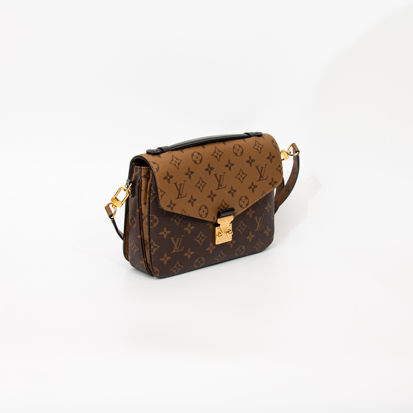 Pochette Métis Louis Vuitton en toile Monogram Reverse marron avec finitions dorées – Image 3