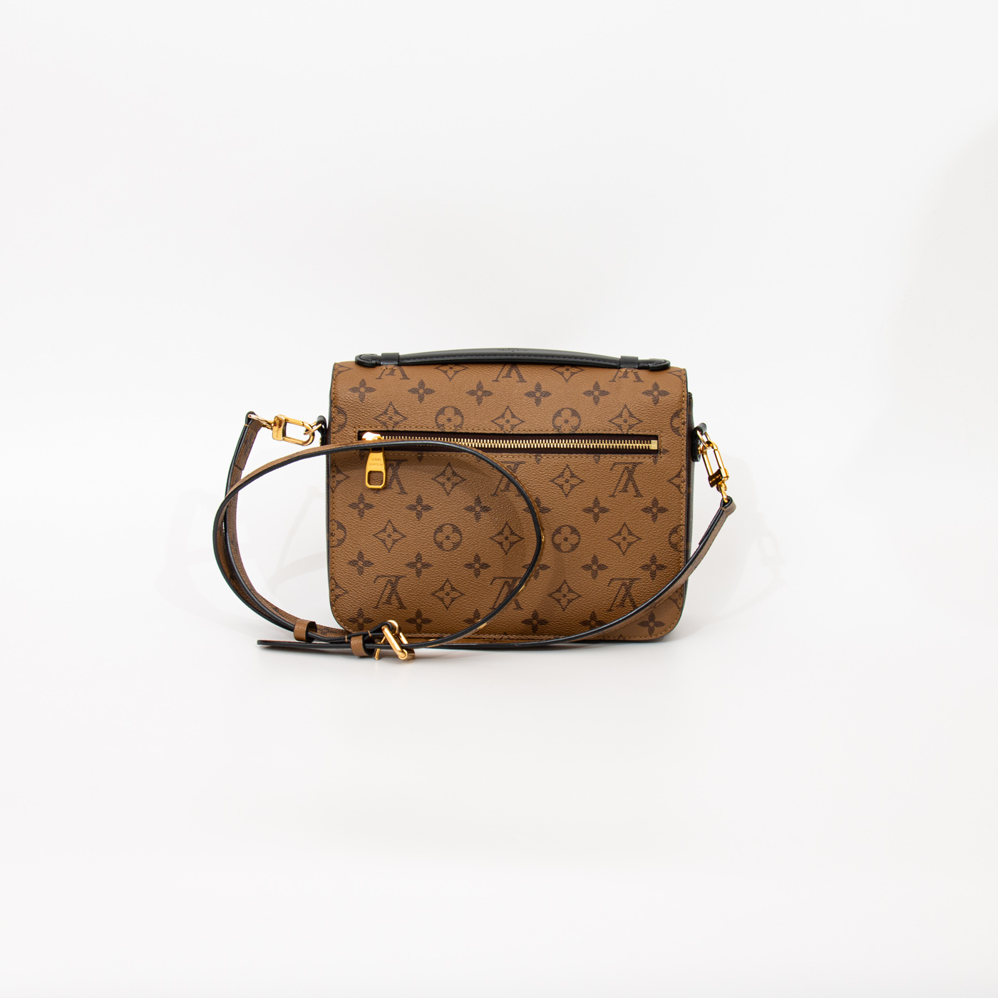 Pochette Métis Louis Vuitton en toile Monogram Reverse marron avec finitions dorées – Image 4
