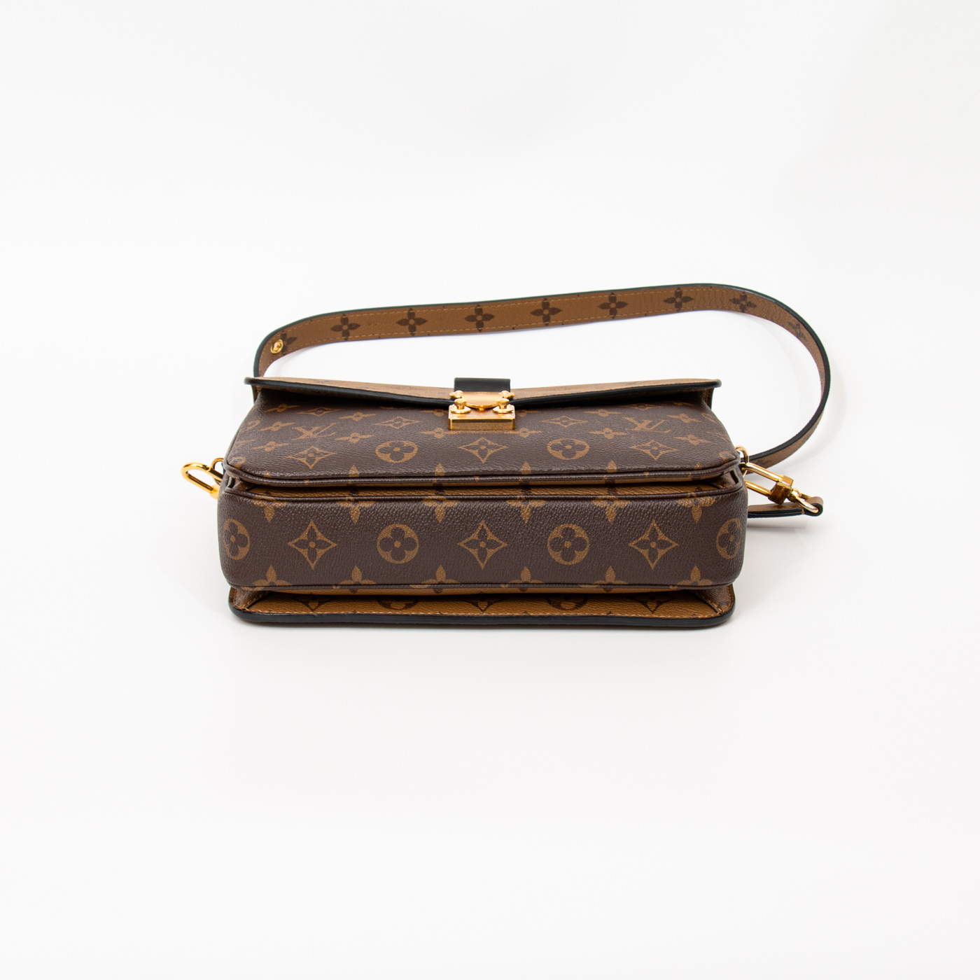 Pochette Métis Louis Vuitton en toile Monogram Reverse marron avec finitions dorées – Image 5
