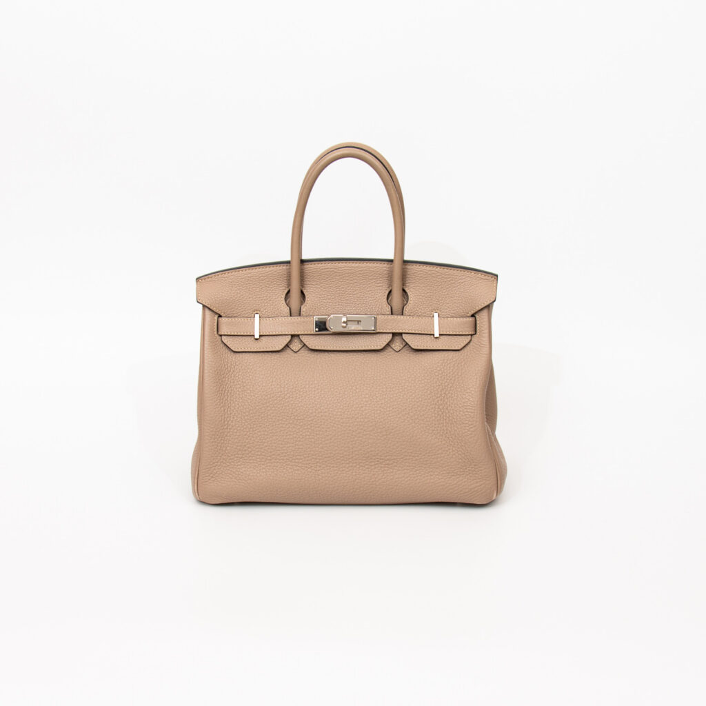 Hermès Bag Birkin 30 Retourne Clemence Gris Tourterelle With Palladium Hardware 2010