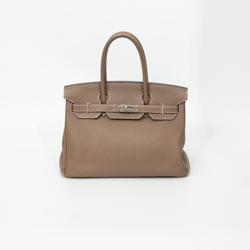 Hermès Tasche Birkin 30 Togo Etoupe Mit Palladium Hardware 2013