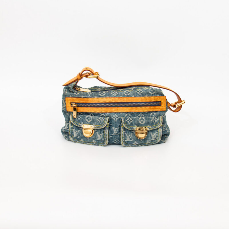 Louis Vuitton Monogram Denim Baggy PM Blue 2006 TH1006 – Image 1