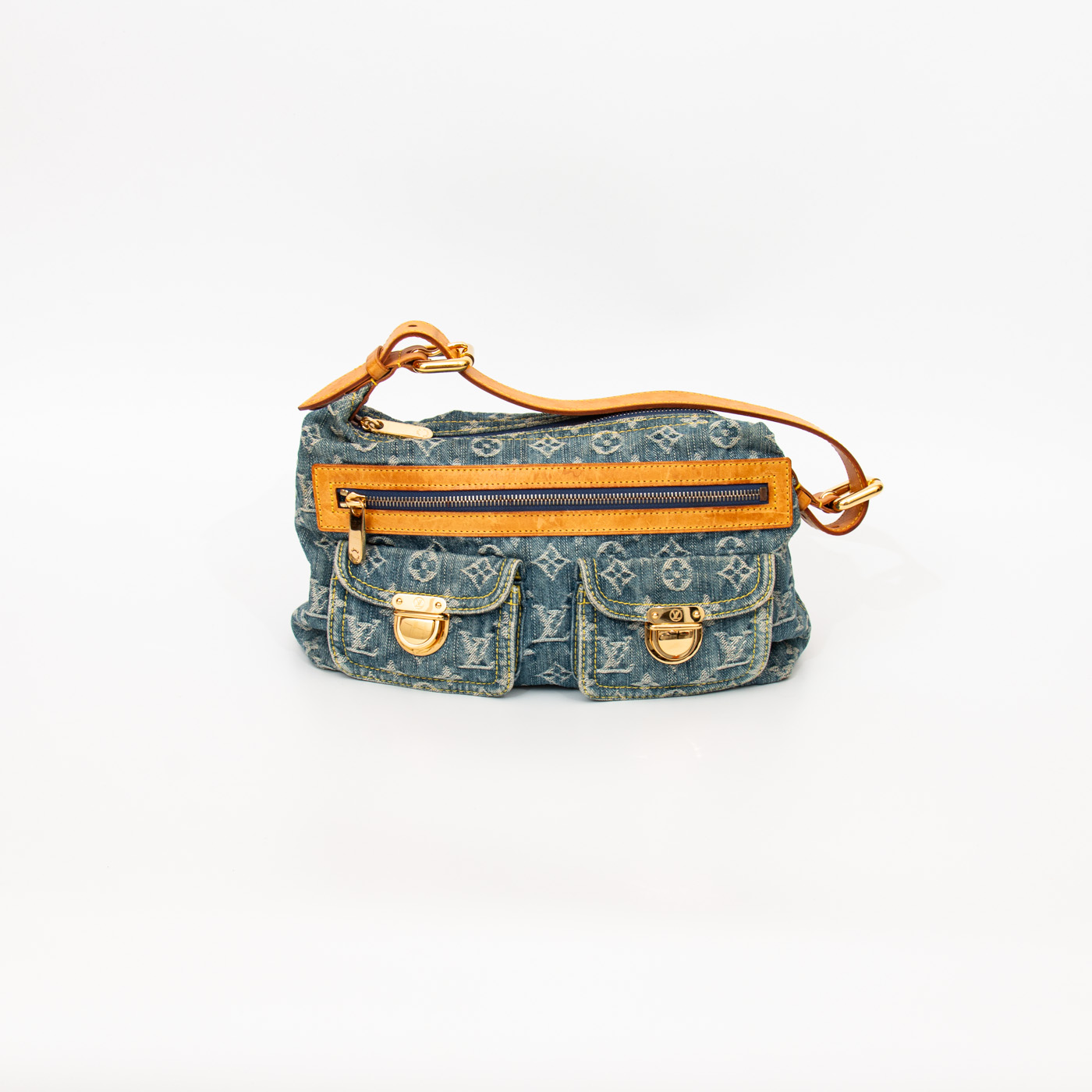 Louis Vuitton Monogram Denim Baggy PM Blue 2006 TH1006 – Image 1