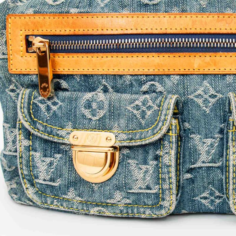 Louis Vuitton Monogram Denim Baggy PM Blue 2006 TH1006 – Image 7