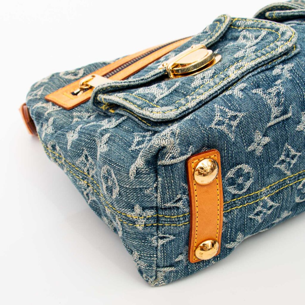 Louis Vuitton Bag Monogram Denim Baggy Pm Blue 2006 TH1006
