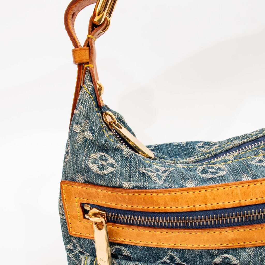 Louis Vuitton Bag Monogram Denim Baggy Pm Blue 2006 TH1006