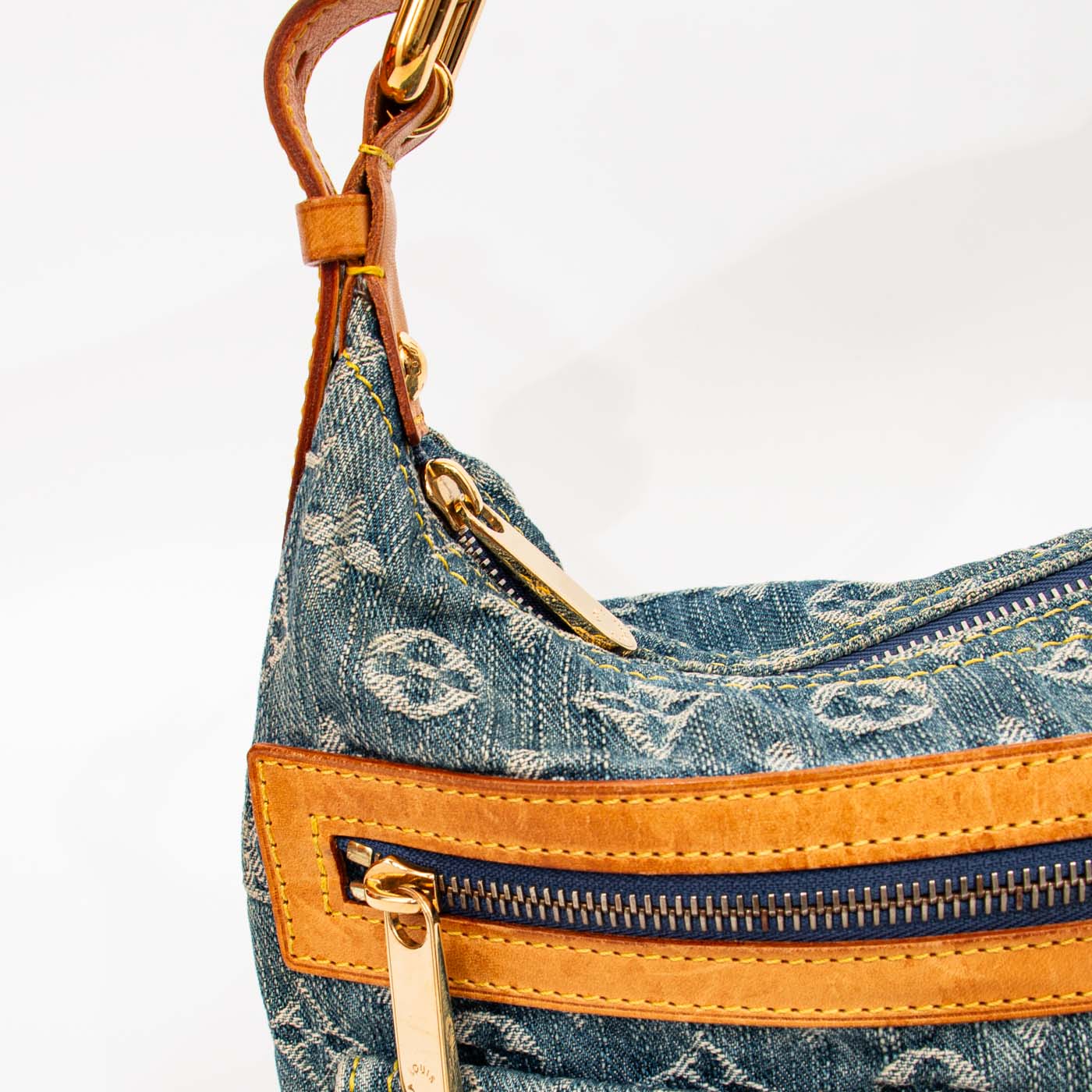 Louis Vuitton Monogram Denim Baggy PM Blue 2006 TH1006 – Image 9