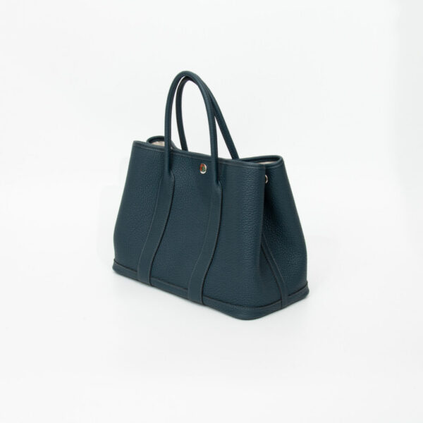 Hermès Garden Party 30 Togo Leder Tasche in Marine Blau