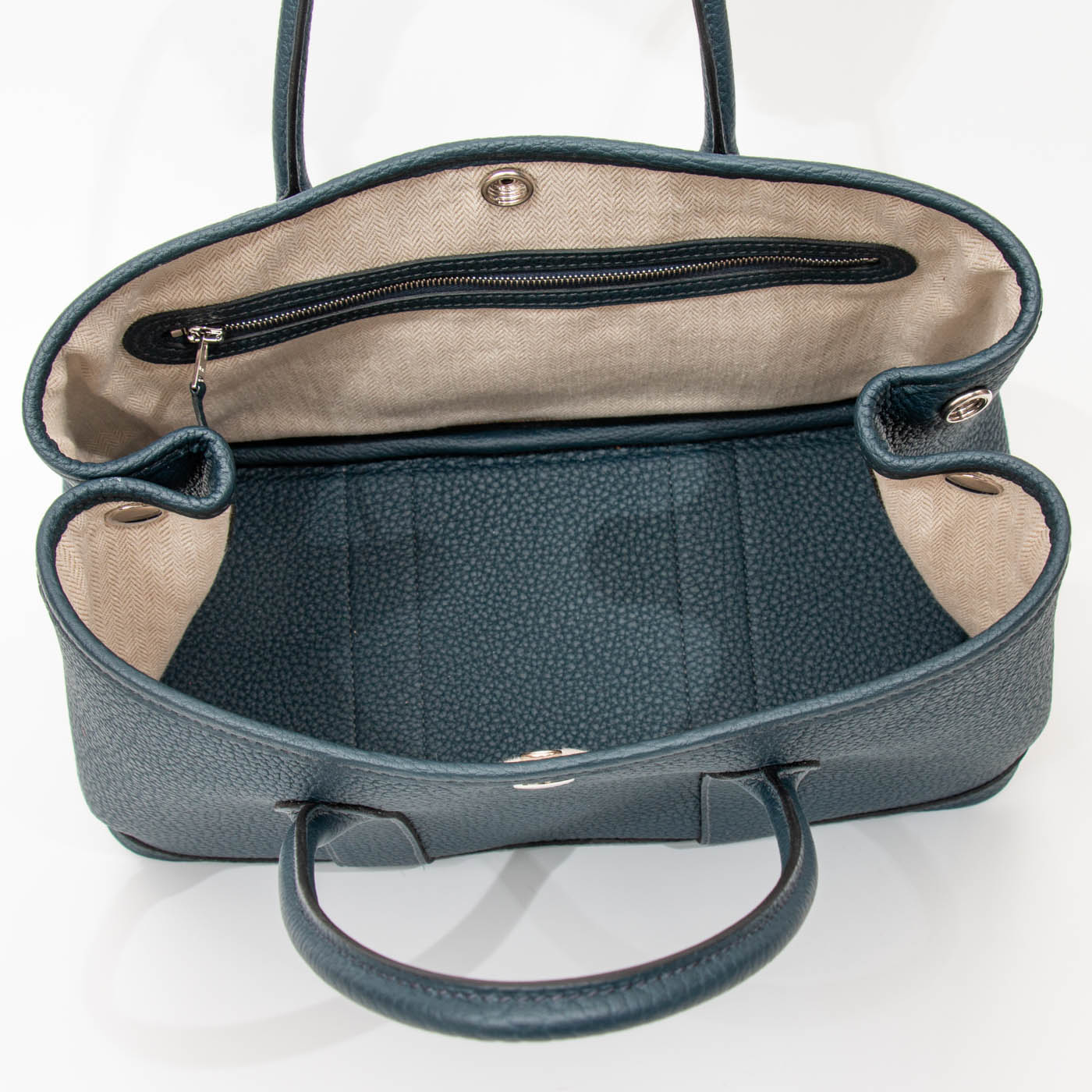Hermès Garden Party 30 Togo Leder Tasche in Marine Blau – Bild 9