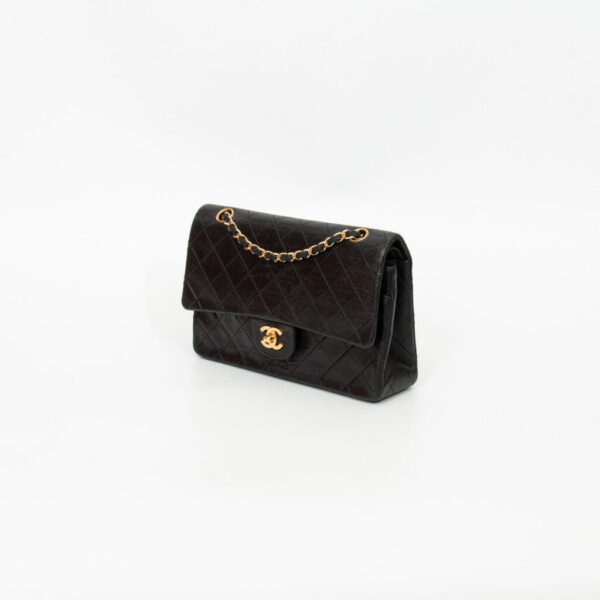 Chanel Tasche Timeless Double Flap Medium Schwarz 1986–1988 0927369