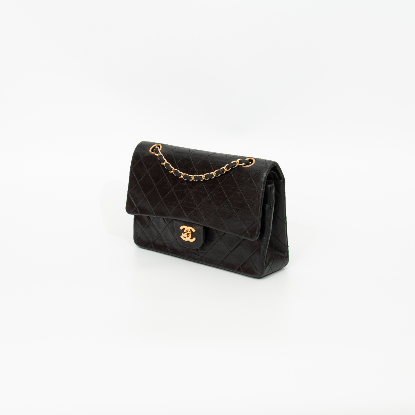 Chanel Tasche Timeless Double Flap Medium Schwarz 1986–1988 0927369 – Bild 2
