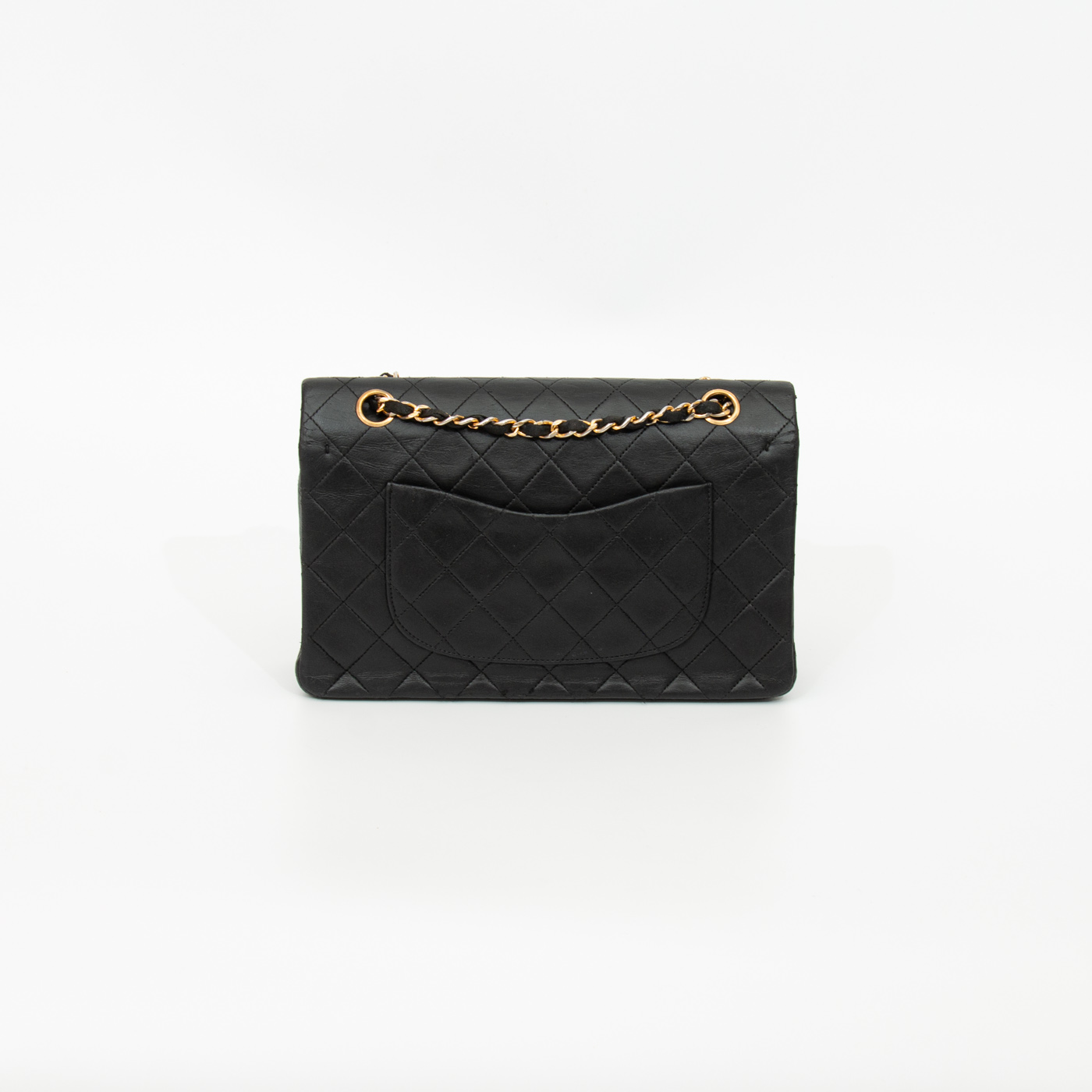 Chanel Tasche Timeless Double Flap Medium Schwarz 1986–1988 0927369 – Bild 4