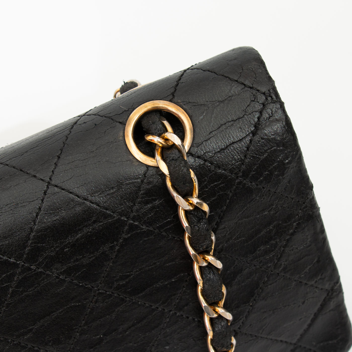 Chanel Tasche Timeless Double Flap Medium Schwarz 1986–1988 0927369 – Bild 8