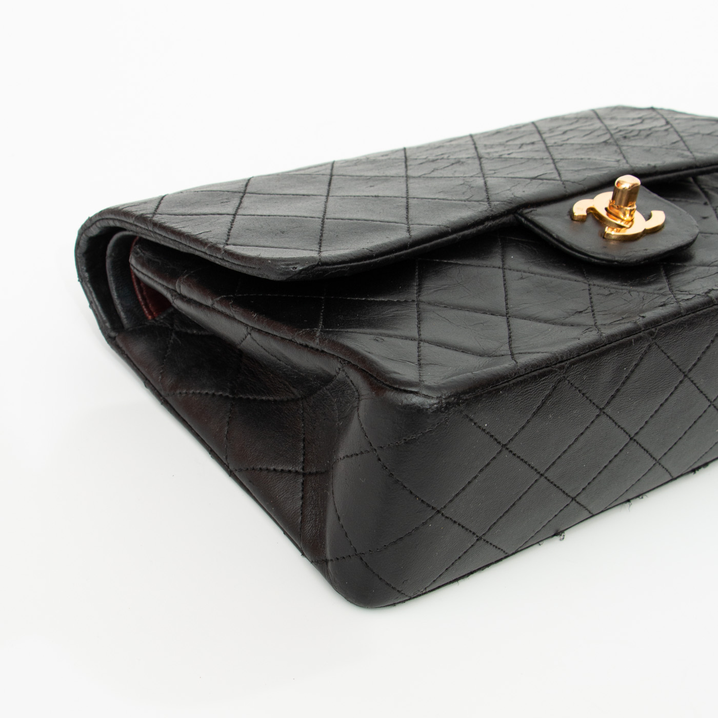 Chanel Tasche Timeless Double Flap Medium Schwarz 1986–1988 0927369 – Bild 9