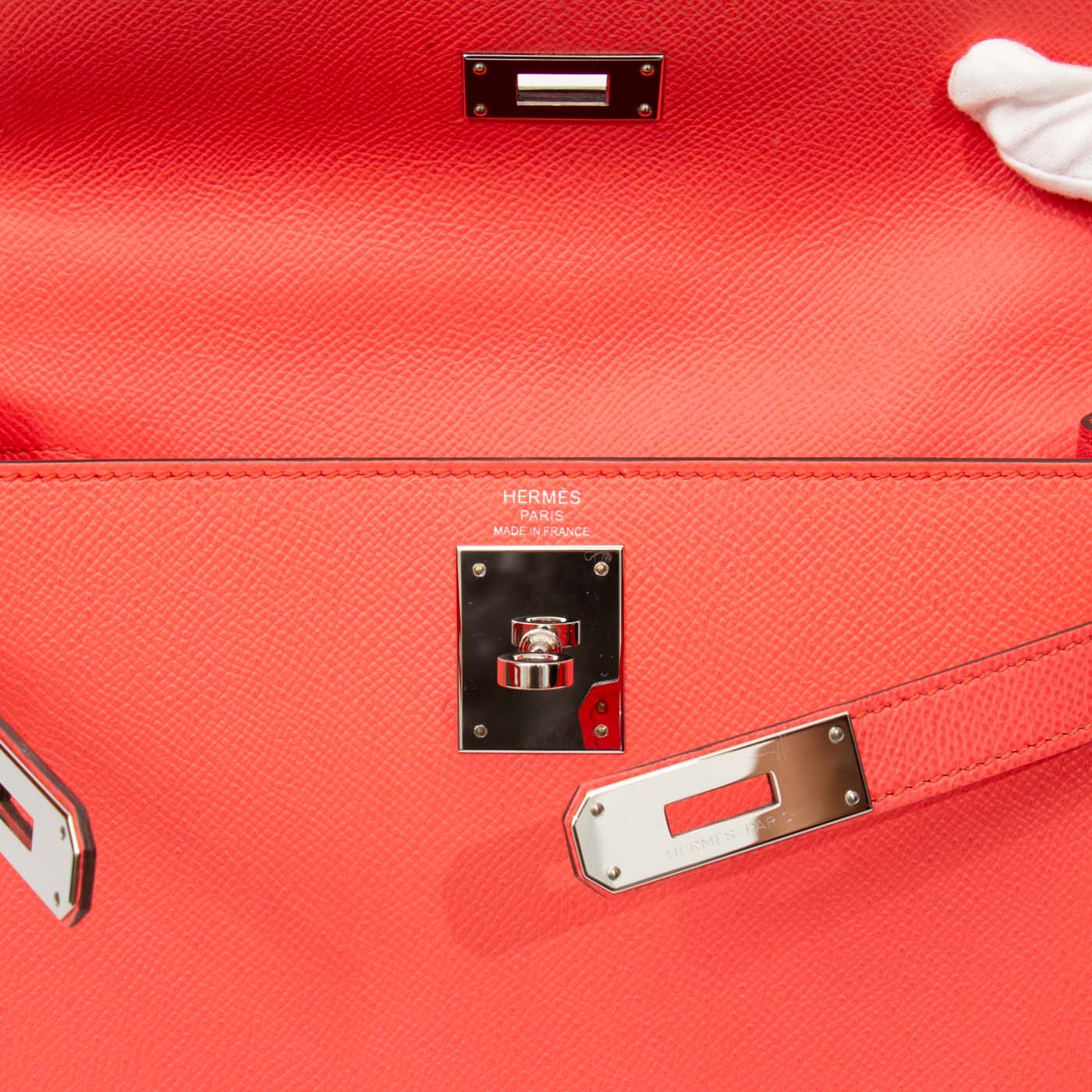 Hermès Kelly 28 Sellier en cuir Epsom Rose Texas 2021 – Image 11