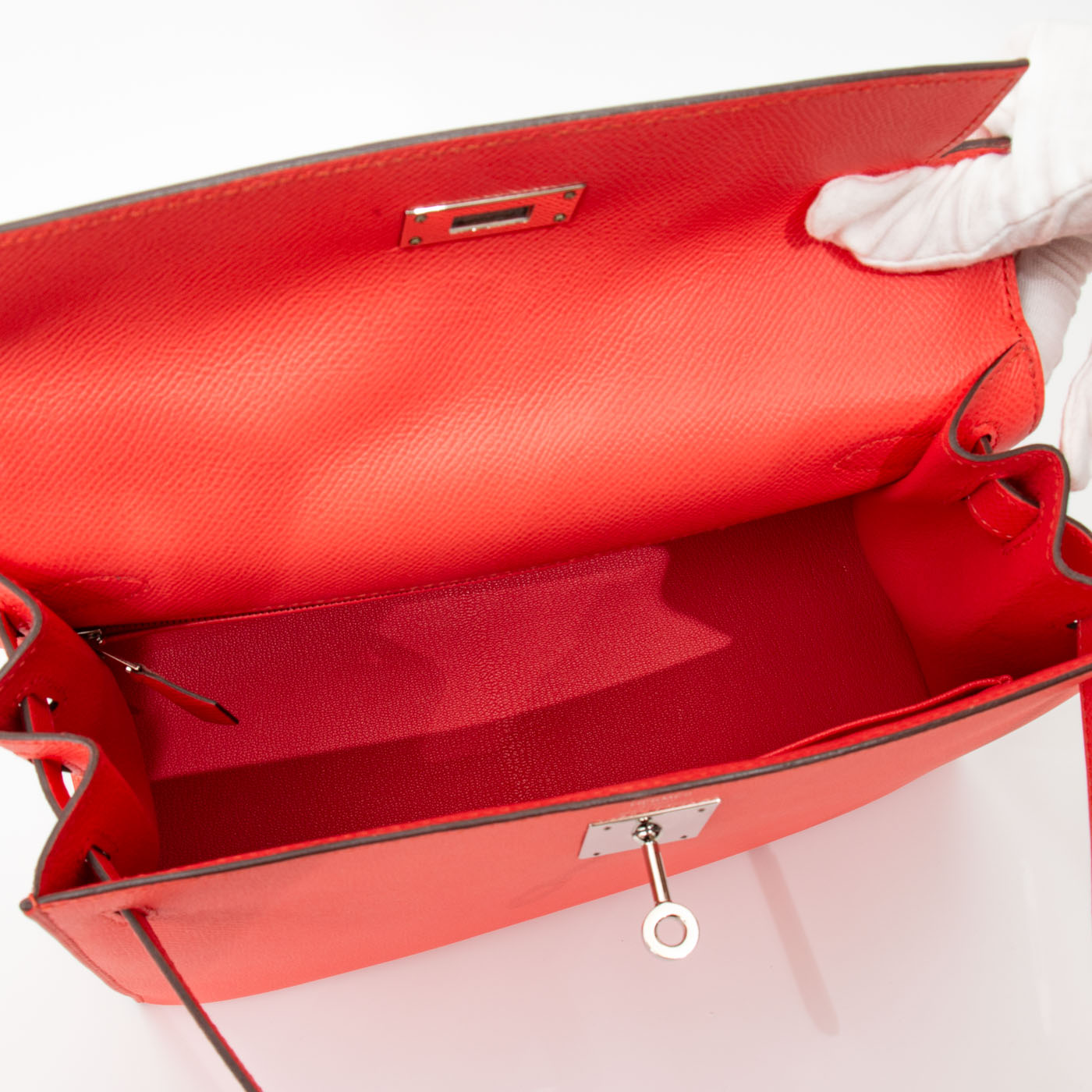 Hermès Kelly 28 Sellier en cuir Epsom Rose Texas 2021 – Image 12