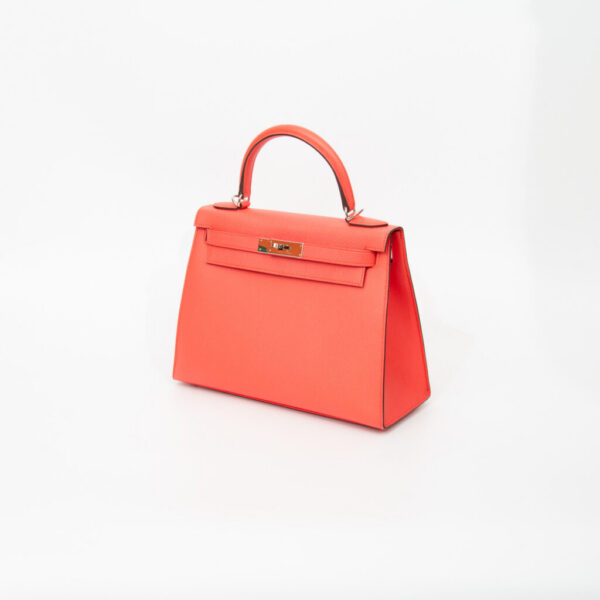 Hermès Kelly 28 Sellier Epsom Leder in Rose Texas 2021