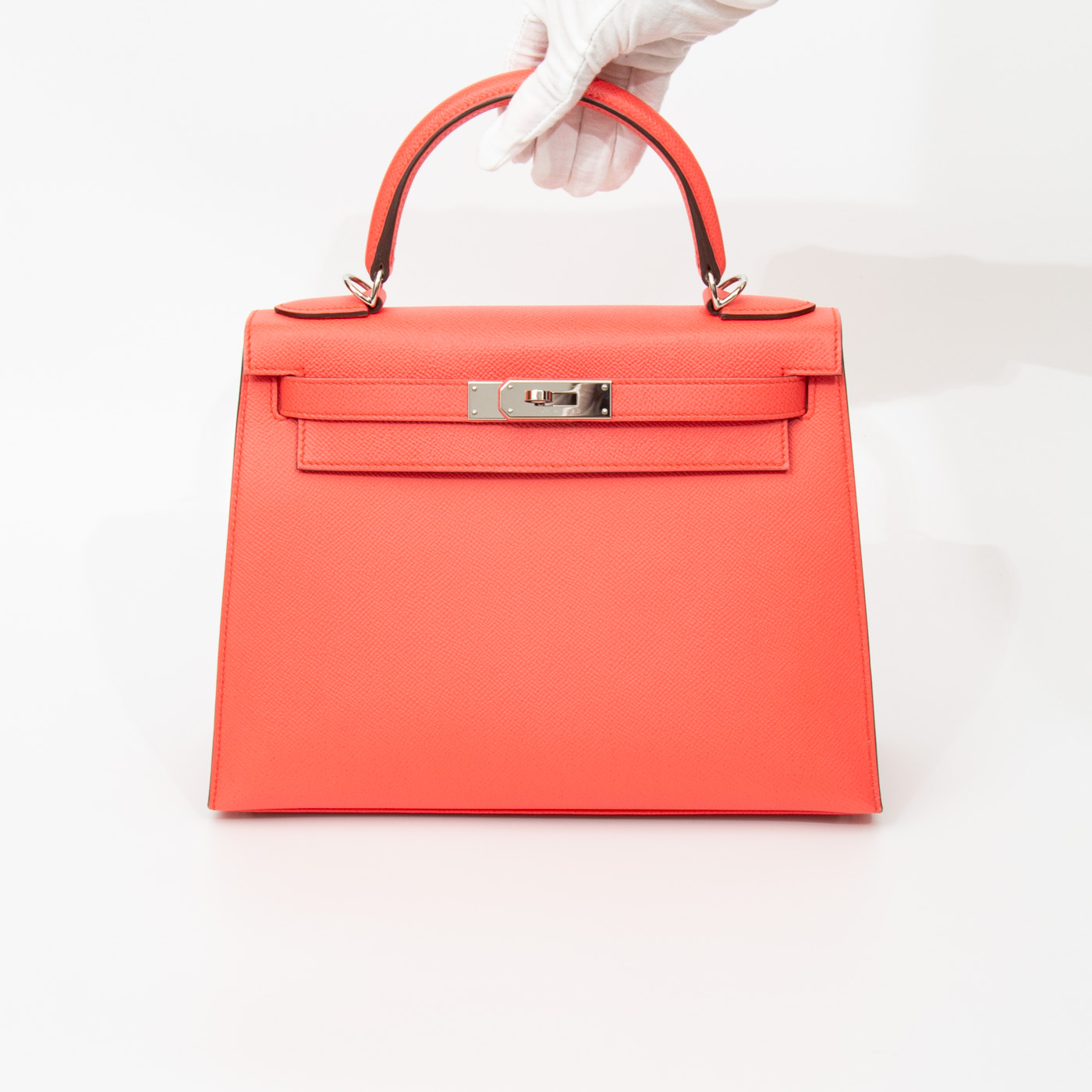 Hermès Kelly 28 Sellier en cuir Epsom Rose Texas 2021 – Image 6