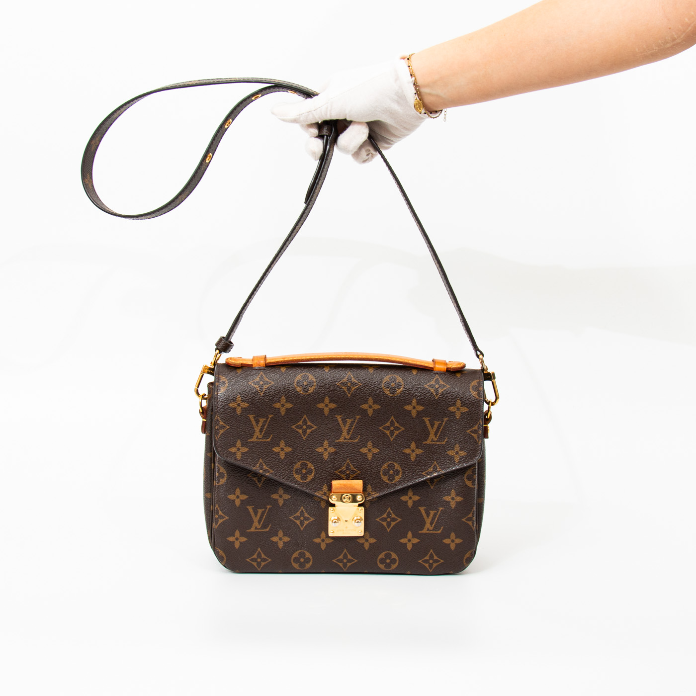 Pochette Métis Louis Vuitton en toile Monogram marron avec finitions dorées 2016 DU1146 – Image 6