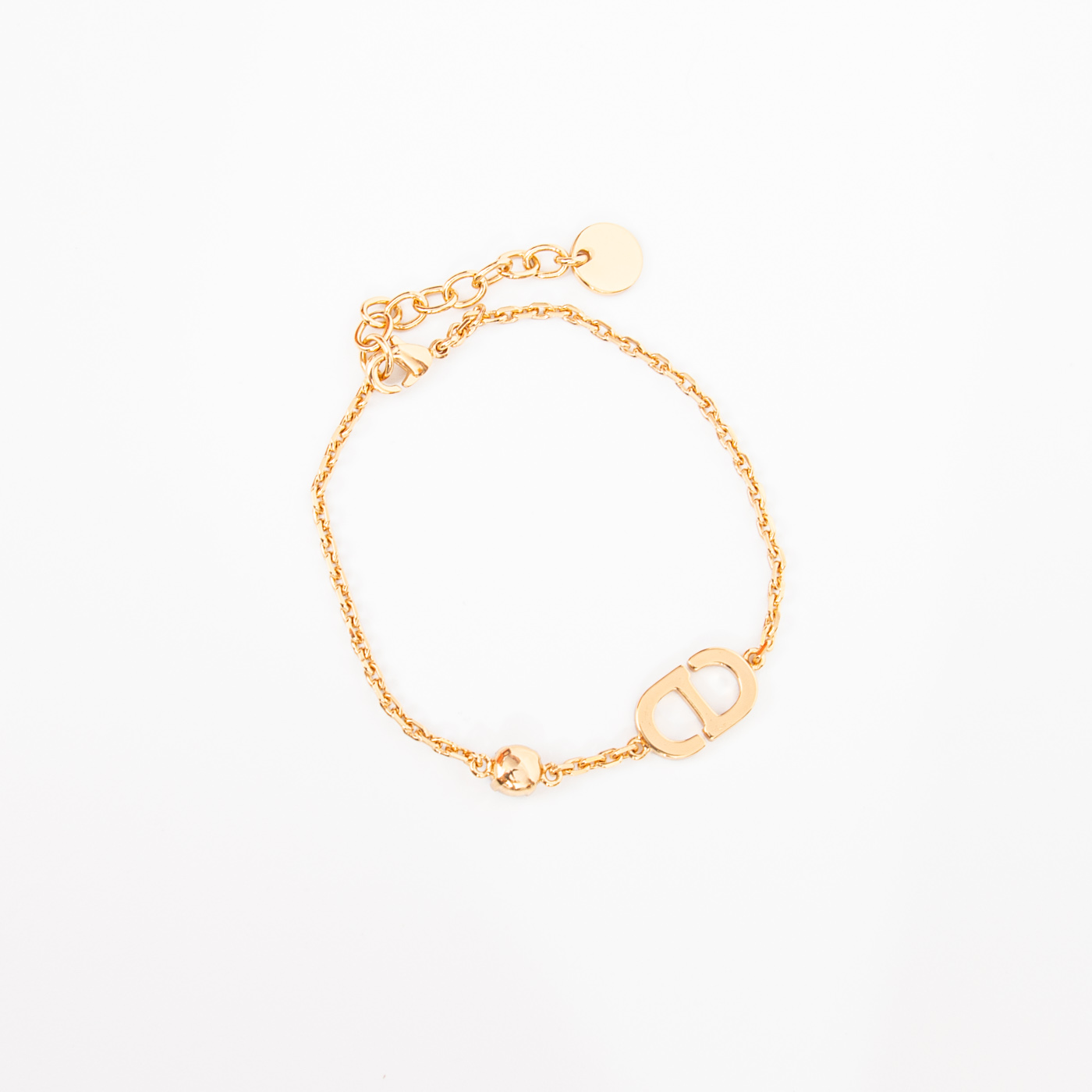 Bracelet Christian Dior Petit CD en or et cristaux 17 cm – Image 3