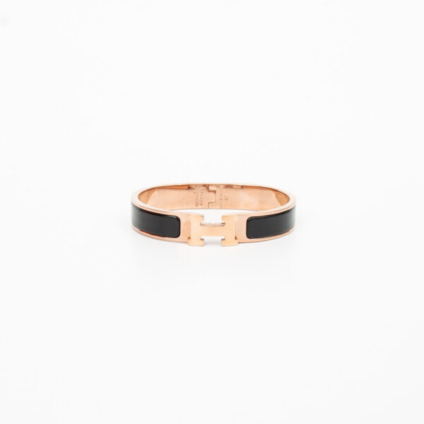 Bracelet Hermès Click H en métal noir