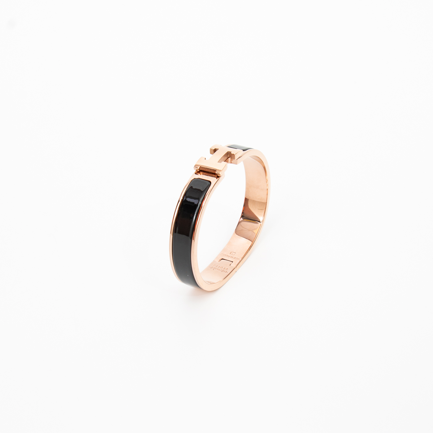 Bracelet Hermès Click H, métal, noir – Image 3