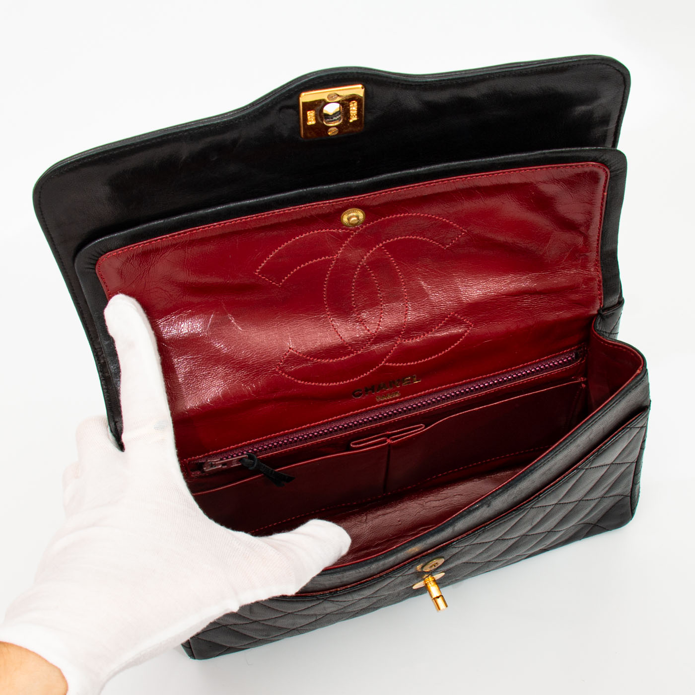 Bolso Chanel Timeless Double Flap mediano – Imagen 11