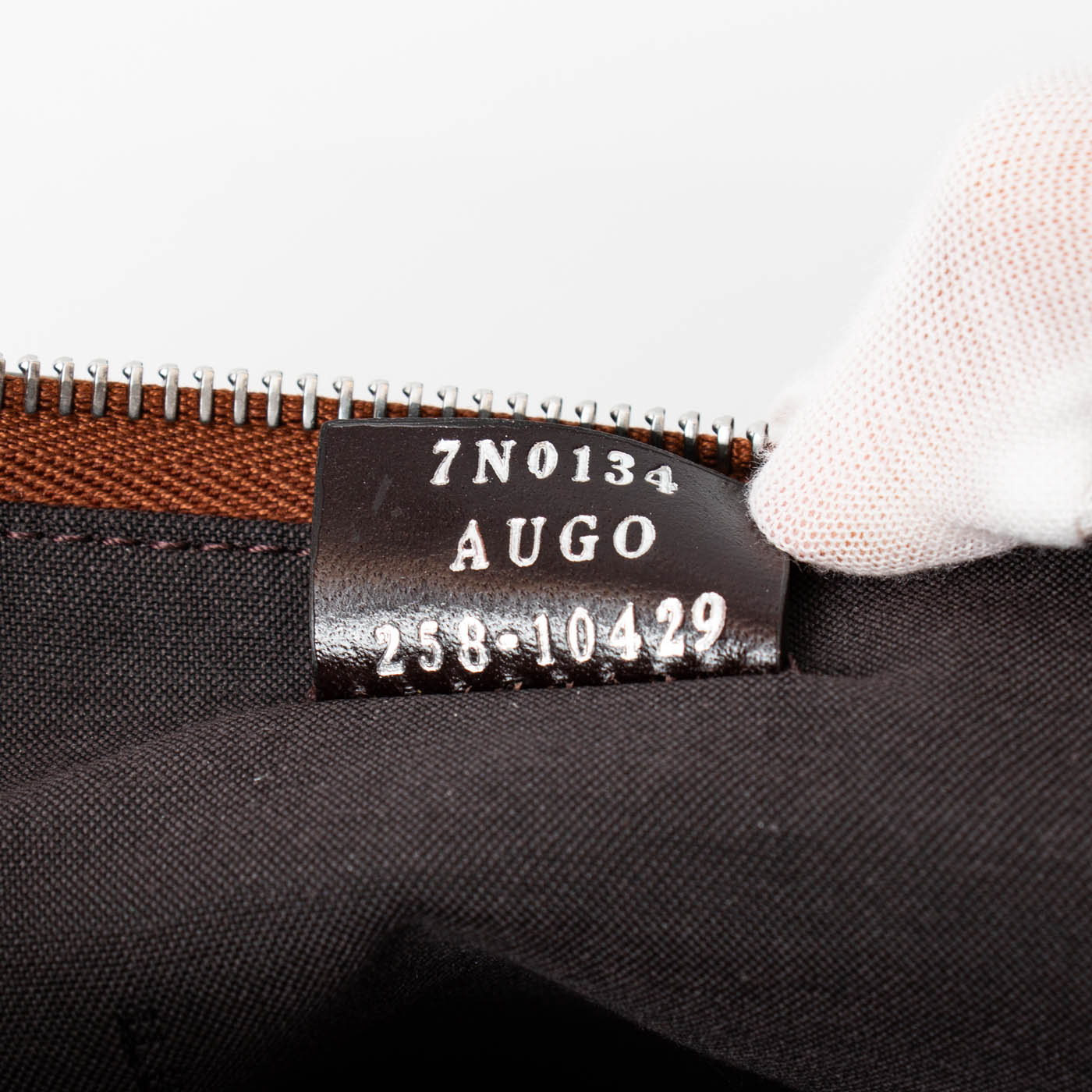 Fendi FF Logo Clutch Pochette Denim Blau Braun mit Handgelenksriemen – Bild 8