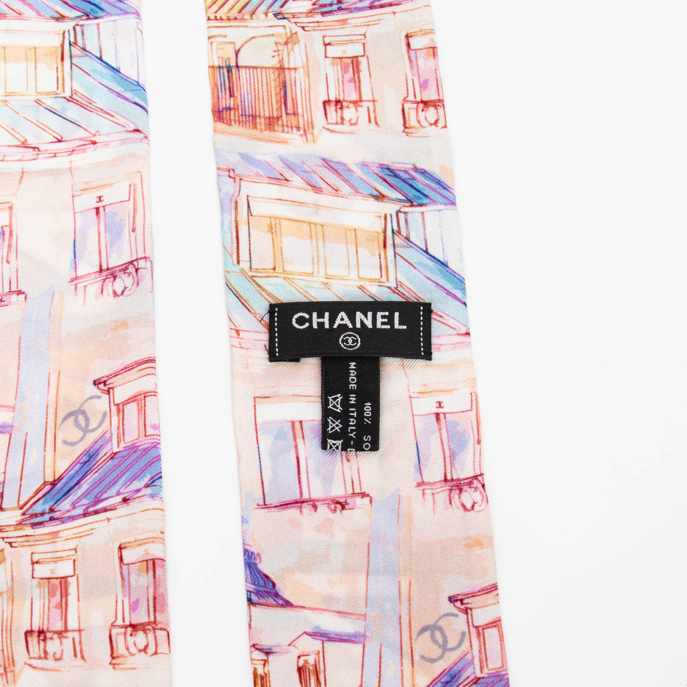 Chanel Twilly Seiden Bandeau mit Chanel Schriftzug Multicolor – Bild 4