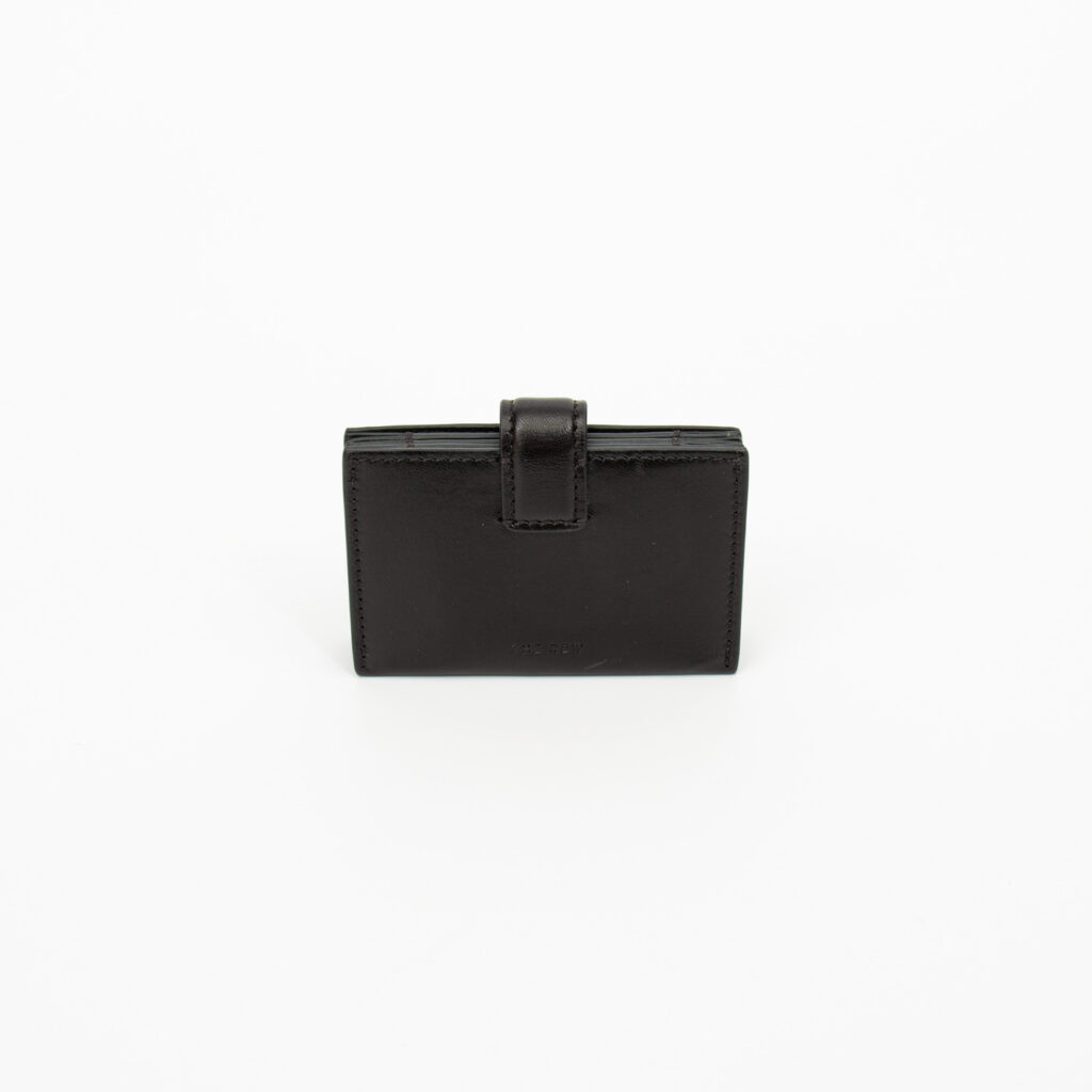 The Row Mini Clutch Kartenetui in Kalbsleder Schwarz